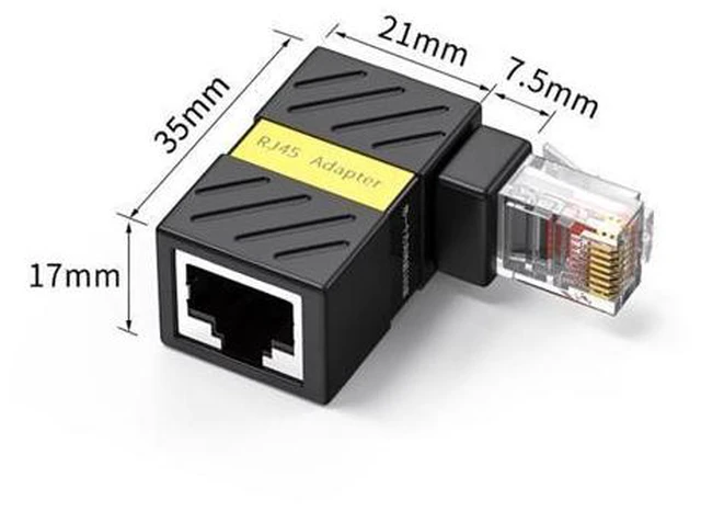 Alt view image 5 of 7 - CAT6 UTP Male to Female 360 Degree Angled Rotating Adapter RJ45 8P8C 1000Mbps for Lan Ethernet Network