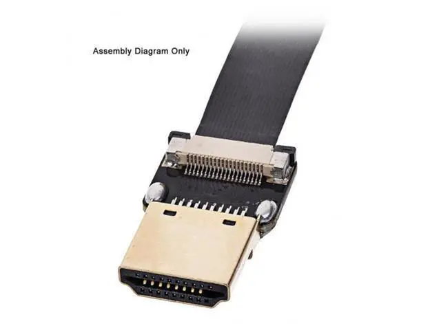 Alt view image 6 of 7 - HKCY CN-017-UP CYFPV Mini HDMI Type C Male Connector Up Angled 90 Degree for FPV HDTV Multicopter Aerial Photography