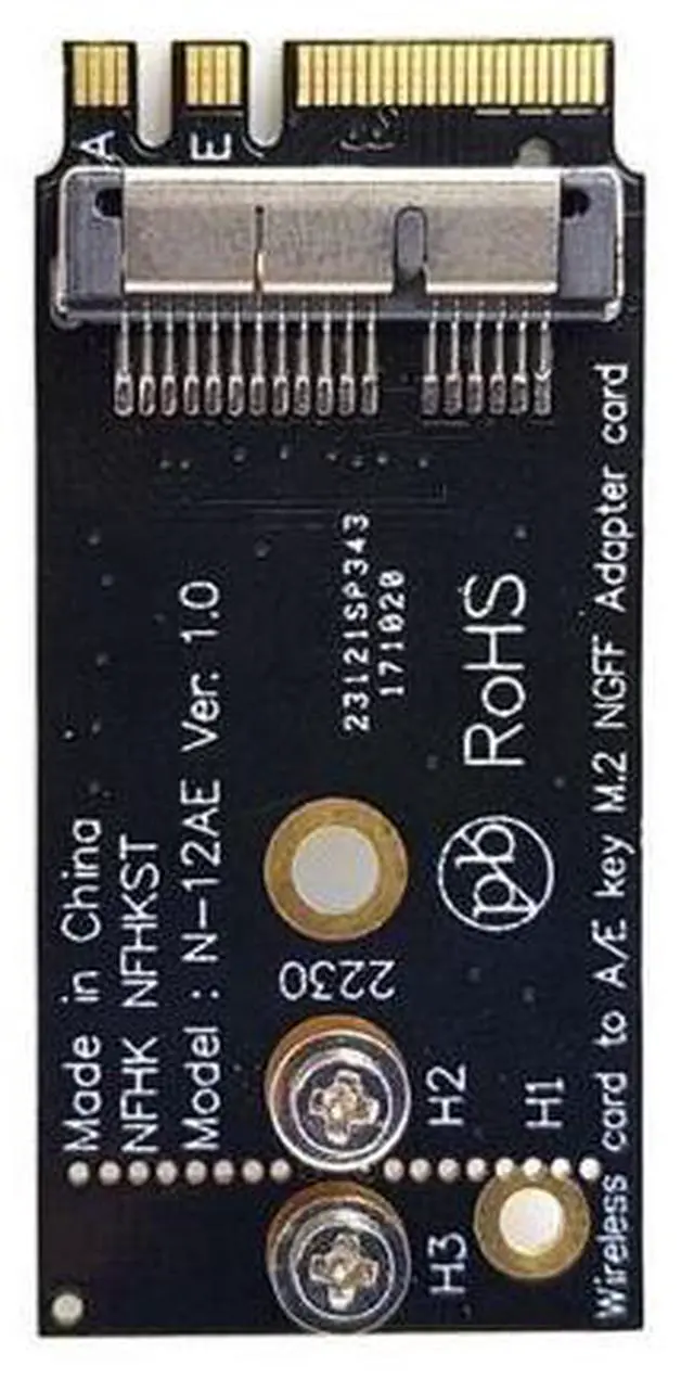 Alt view image 3 of 7 - SM BCM94360CS2 BCM943224PCIEBT2 Wireless Card to NGFF M.2 Key A/E Adapter for Macbook OS