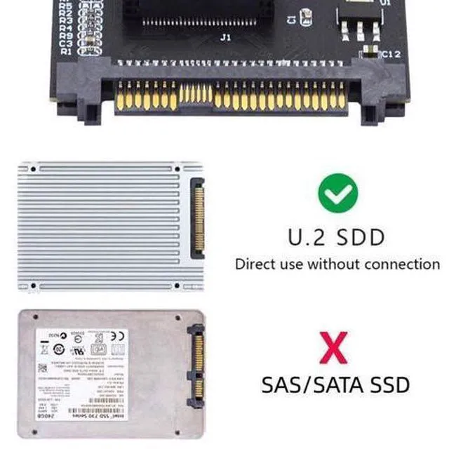 Alt view image 5 of 7 - HKCY U.2 SFF-8639 Host Adapter to NVMe Ruler 1U GEN-Z EDSFF Short SSD P4511 E1.S Carrier Adapter