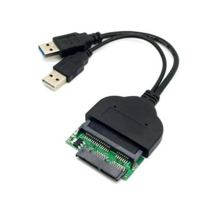 Alt view image 3 of 5 - HKCY U3-067+SA-076 1set USB 3.0 to SATA 22PinSATA to Micro SATA Adapter for 1.8" 2.5" Hard Disk Driver With Extral USB Power Cable