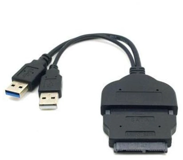 Alt view image 2 of 7 - HKCY U3-067+SA-006 1set USB 3.0 to SATA 22PinSATA to 16Pin Micro SATA Adapter for 1.8" 2.5" Hard Disk Driver With Extral USB Power Cable