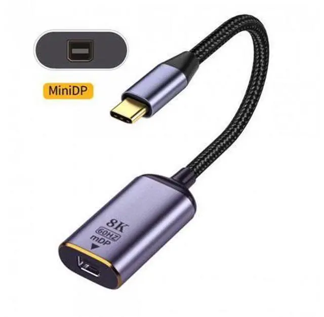 Main image of USB4 USB-C Type-C Source to MINI Displayport MINI-DP Female Cable Display 8K 60HZ UHD 4K Monitor Displays