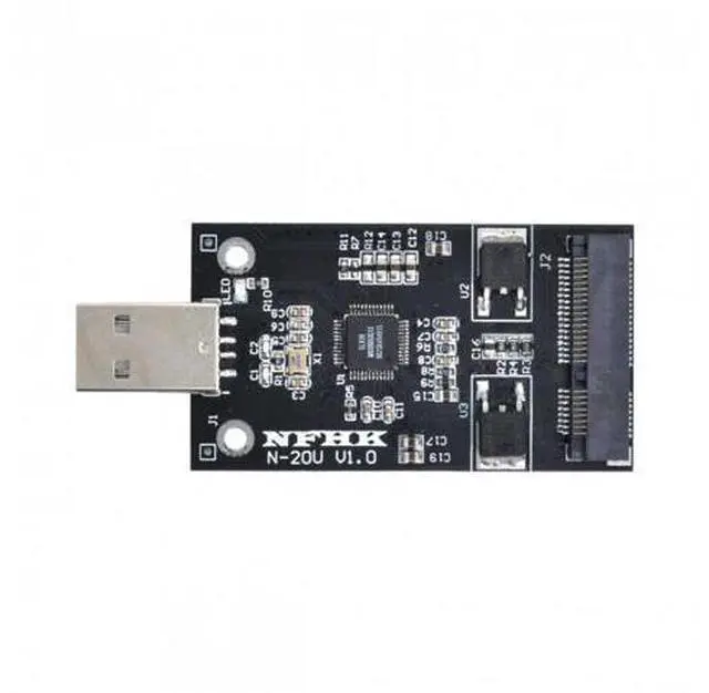 Alt view image 3 of 7 - HKCY U2-008 Mini PCI-E mSATA to USB 2.0 External SSD PCBA Conveter Adapter Pen Driver Card without Case