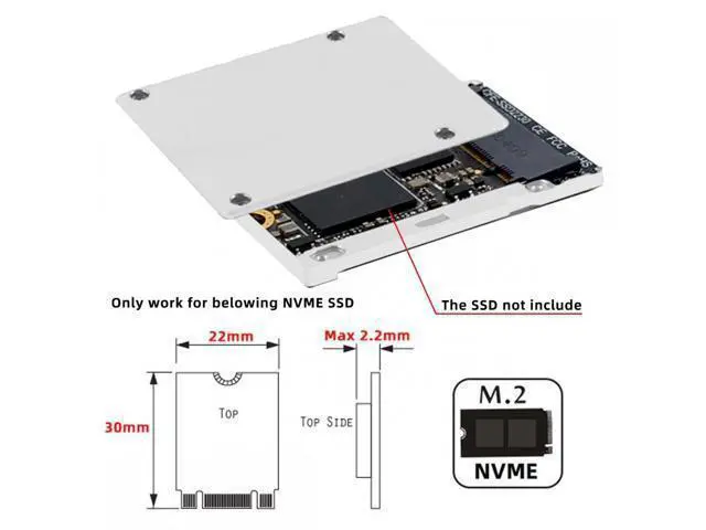 Alt view image 5 of 7 - Chenyang CFexpress Type-B to NVME 2230 Memory Card Kit Case CFE CFB NGFF M-key Adapter Alloy Shell for Camera 8K RAW PCIe Expansion