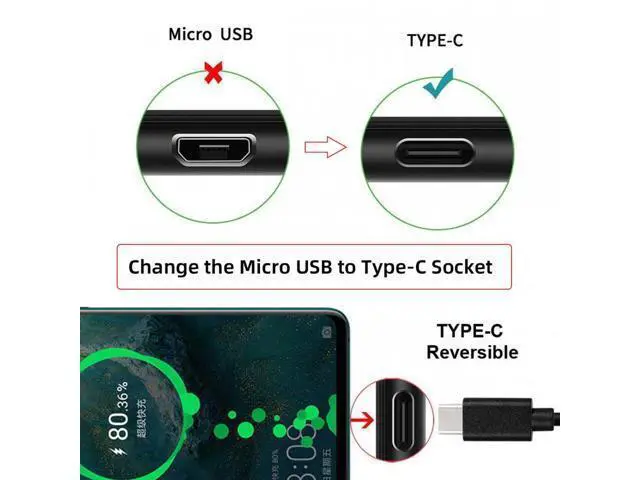 Alt view image 6 of 7 - 5pcs/lot DIY Solder Type-C Female Socket Connector Replace for Micro-USB 5Pin Female SMT Type DC 5V Power