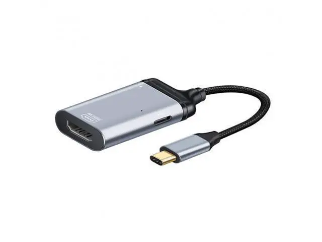 Alt view image 2 of 7 - USB-C Type C to HDMI Converter HDTV Adapter 4K 60hz 1080p with Female PD Power Port