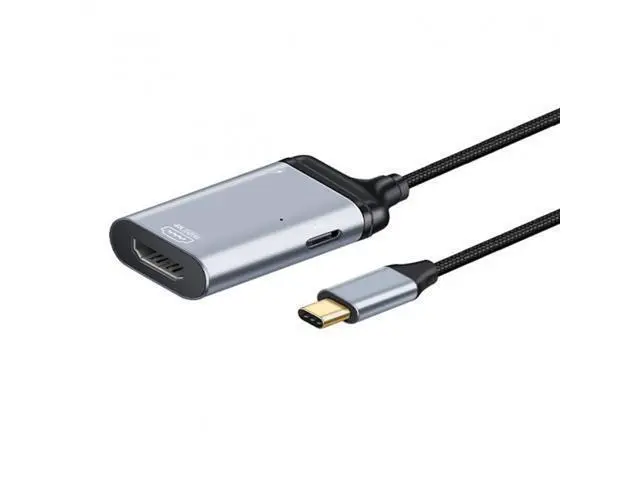 Alt view image 3 of 7 - USB-C Type C to HDMI Converter HDTV Adapter 4K 60hz 1080p with Female PD Power Port