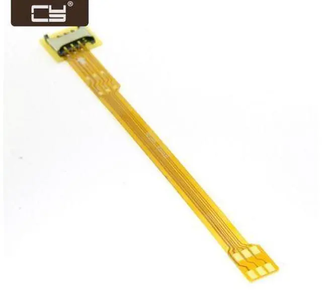 Main image of Micro SIM Card to Nano SIM Kit Male to Female Extension Soft Flat FPC Cable Extender 10cm EP-083