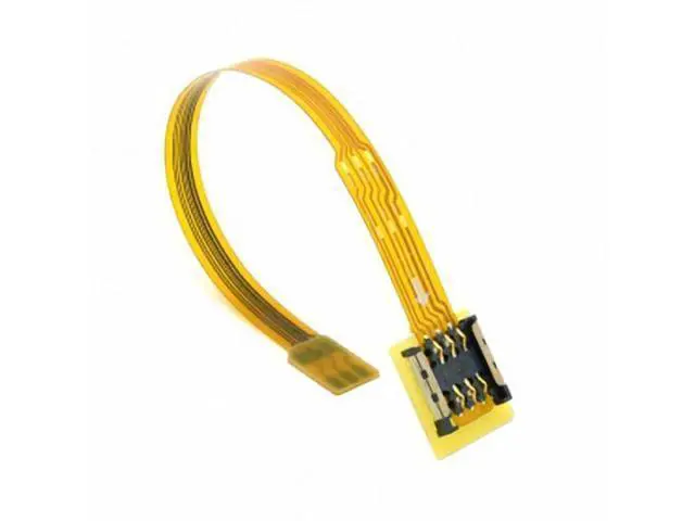 Alt view image 3 of 7 - Micro SIM Card to Nano SIM Kit Male to Female Extension Soft Flat FPC Cable Extender 10cm EP-083