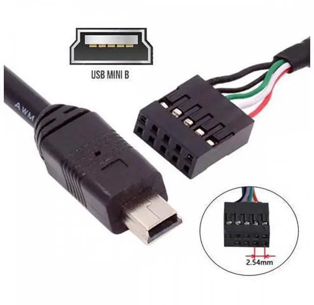 Alt view image 5 of 7 - USB 2.0 Motherboard 9pin 10pin Header to Mini USB 5Pin Cable 50cm for Mini Monitor Sensor Panel Camera