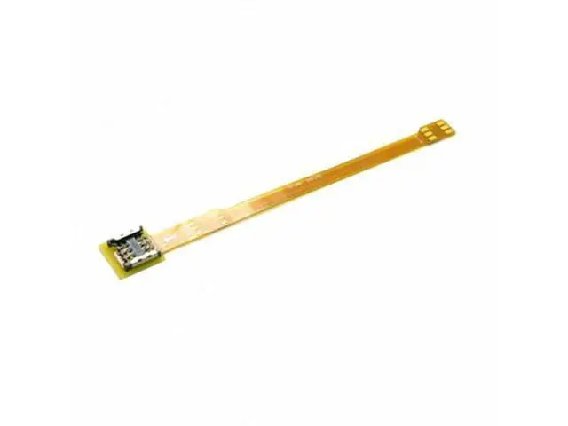 Alt view image 5 of 7 - Micro SIM Card to Nano SIM Kit Male to Female Extension Soft Flat FPC Cable Extender 10cm EP-083