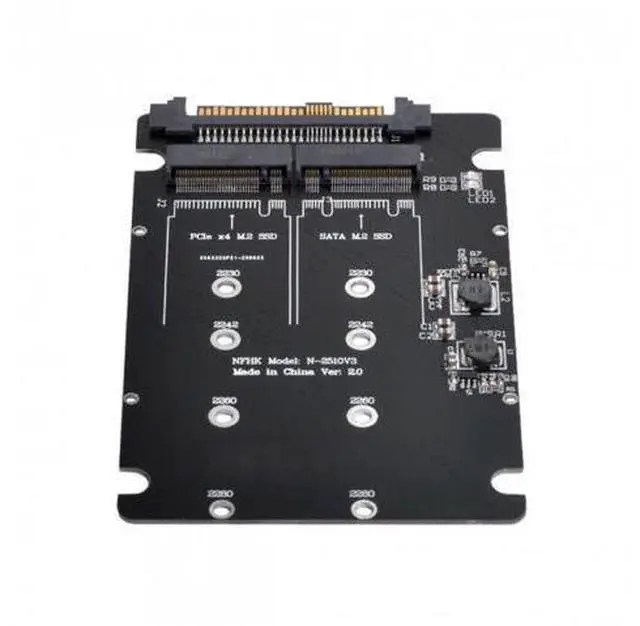 Alt view image 3 of 7 - HKCY SA-026 SFF-8639 NVME U.2 to Combo NGFF M.2 M-key SATA PCIe SSD Adapter for Mainboard Replace SSD 750 p3600 p3700