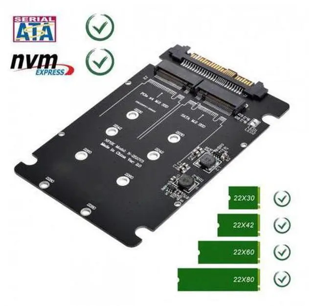 Alt view image 6 of 7 - HKCY SA-026 SFF-8639 NVME U.2 to Combo NGFF M.2 M-key SATA PCIe SSD Adapter for Mainboard Replace SSD 750 p3600 p3700