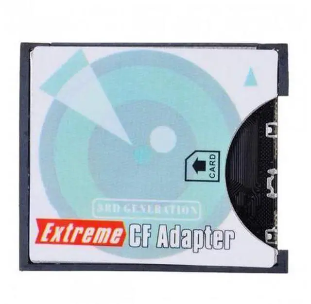 Alt view image 3 of 7 - SM Camera SD SDHC SDXC to High-Speed Extreme Compact Flash CF Type I Memory Card Adapter
