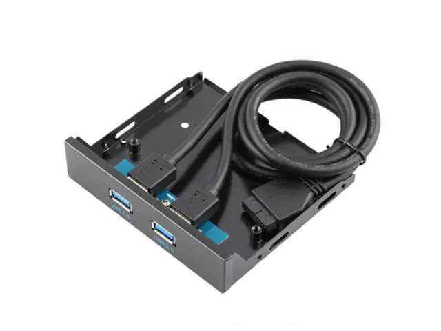 Alt view image 6 of 6 - USB 3.0 Dual Port Front Panel to Motherboard 20Pin Connector Cable for PC 3.5" Floppy Bay U3-045