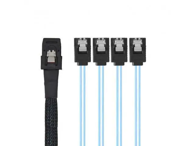 Alt view image 3 of 7 - 50CM Internal Mini SAS SFF-8087 Host to 4 SATA 7pin Target Hard Disk 6Gbps Data Server Raid Cable