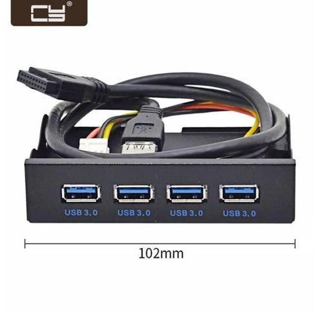 Main image of USB 3.0 HUB 4 Ports Front Panel to Motherboard 20Pin Connector Cable for 3.5" Floppy Bay U3-109