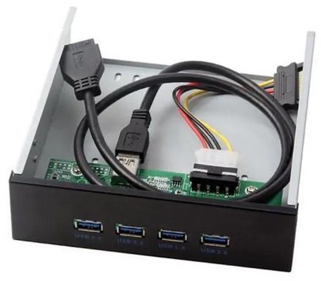 Alt view image 4 of 6 - USB 3.0 HUB 4 Ports Front Panel to Motherboard 20Pin Connector Cable for 5.25" CD-ROM Bay U3-110
