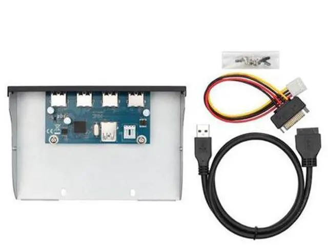 Alt view image 5 of 6 - USB 3.0 HUB 4 Ports Front Panel to Motherboard 20Pin Connector Cable for 5.25" CD-ROM Bay U3-110