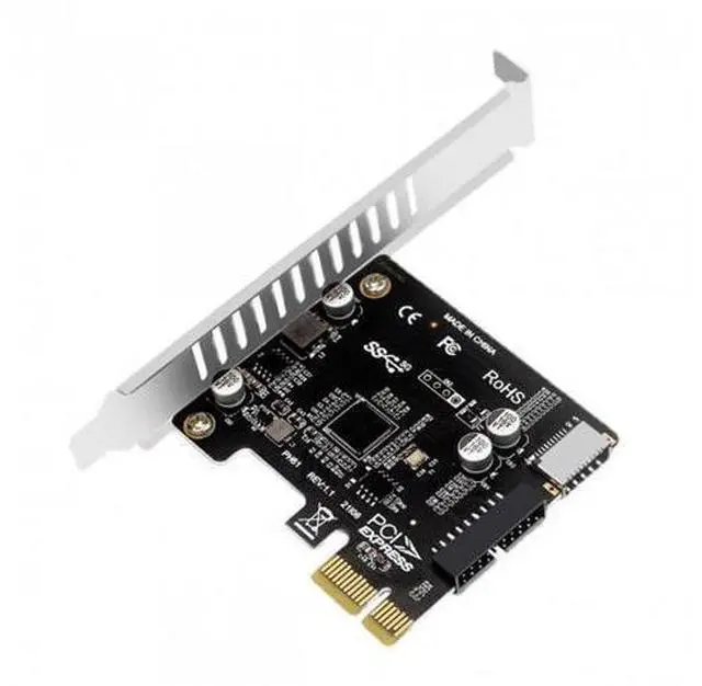 Main image of HKCY UC-039 5Gbps Type-E USB 3.1 Front Panel SocketUSB 2.0 to PCI-E 1X Express Card VL805 Adapter for Motherboard