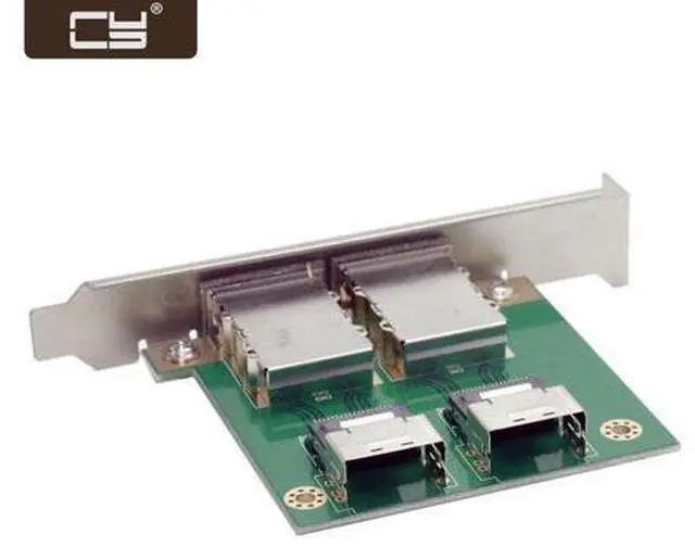 Main image of Dual Ports Mini SAS SFF-8088 To SAS 36Pin SFF-8087 PCBA Female Adapter With PCI Bracket SF-035