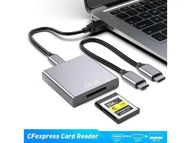 Alt view image 7 of 7 - USB3.1 Type-C USB3.0-A to CF Express Extension Card Reader for CFE Type-B Support R5 Z6 Z7 CFB Memory Card