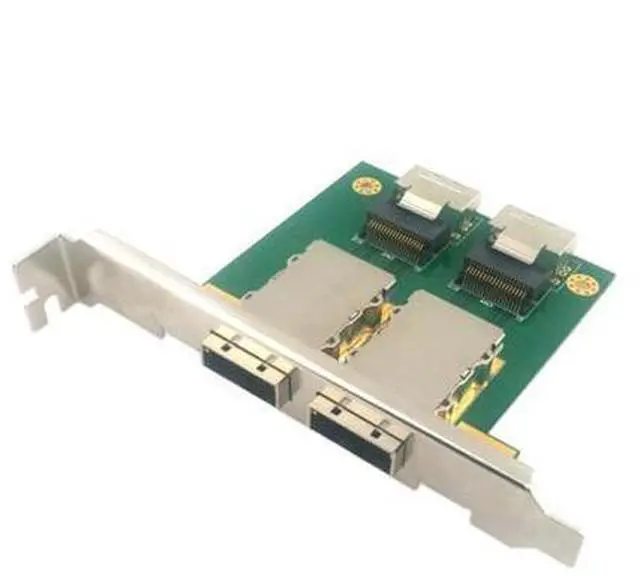 Alt view image 3 of 7 - Dual Ports Mini SAS SFF-8088 To SAS 36Pin SFF-8087 PCBA Female Adapter With PCI Bracket SF-035