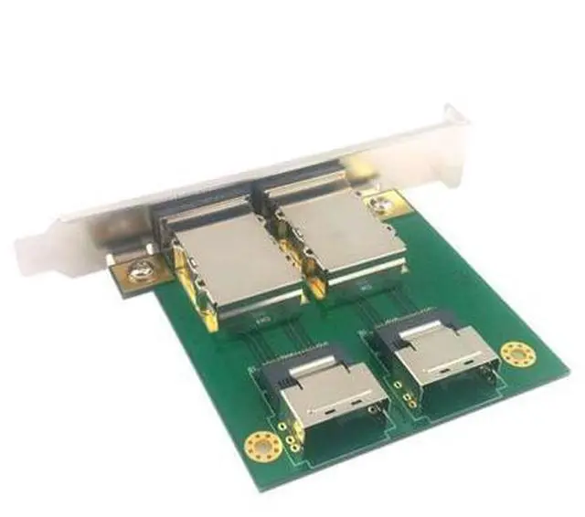 Alt view image 4 of 7 - Dual Ports Mini SAS SFF-8088 To SAS 36Pin SFF-8087 PCBA Female Adapter With PCI Bracket SF-035