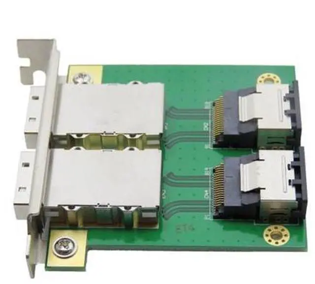 Alt view image 6 of 7 - Dual Ports Mini SAS SFF-8088 To SAS 36Pin SFF-8087 PCBA Female Adapter With PCI Bracket SF-035