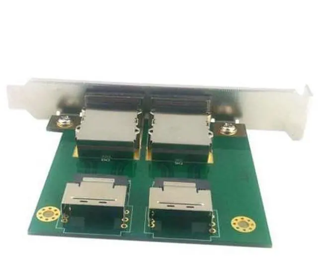 Alt view image 5 of 7 - Dual Ports Mini SAS SFF-8088 To SAS 36Pin SFF-8087 PCBA Female Adapter With PCI Bracket SF-035