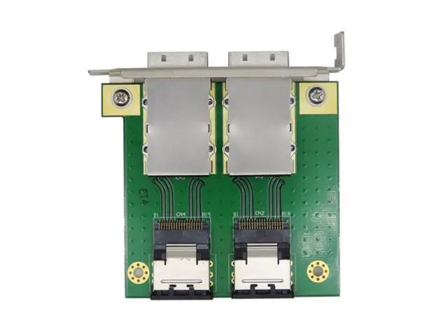Alt view image 7 of 7 - Dual Ports Mini SAS SFF-8088 To SAS 36Pin SFF-8087 PCBA Female Adapter With PCI Bracket SF-035