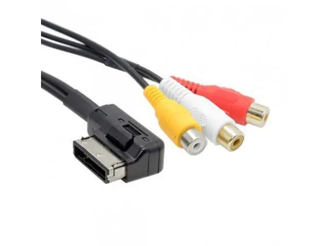 Alt view image 6 of 7 - SM AMI MMI to 3 RCA Audio Video Cable Female DVD video and audio input cable For Audi A1 A7 A8 VW Car