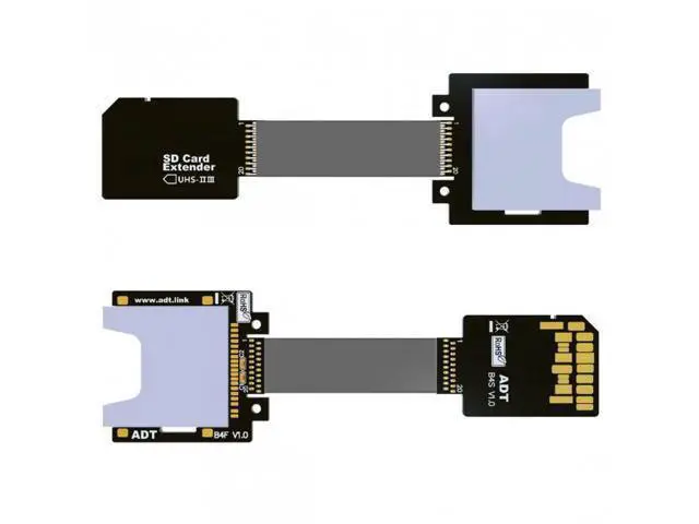 Alt view image 3 of 7 - SM SD Male Extender to SD Card Female Extension Cable Adapter Flexible SD/SDHC/SDXC UHS-III UHS-3