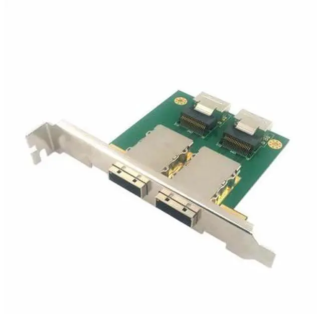 Main image of Dual Ports Mini SAS SFF-8088 To SAS 36Pin SFF-8087 PCBA Female Adapter With PCI Bracket