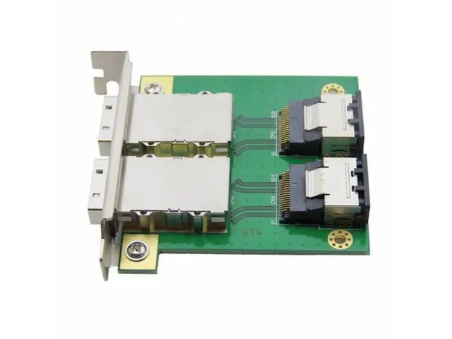 Alt view image 5 of 7 - Dual Ports Mini SAS SFF-8088 To SAS 36Pin SFF-8087 PCBA Female Adapter With PCI Bracket