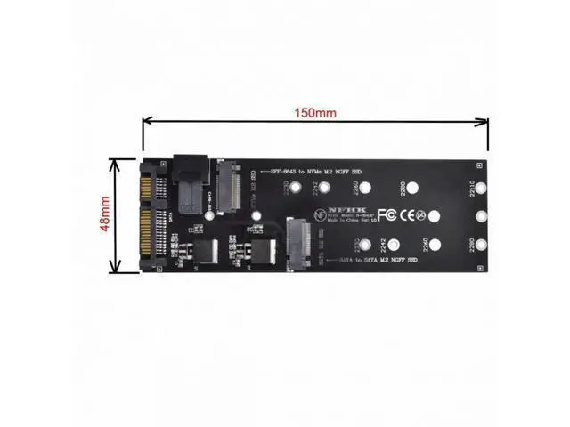 Alt view image 4 of 7 - SFF-8643 to U2 Kit NGFF M-Key to HD Mini SAS NVME PCIe SSD SATA Adapter for Motherboard
