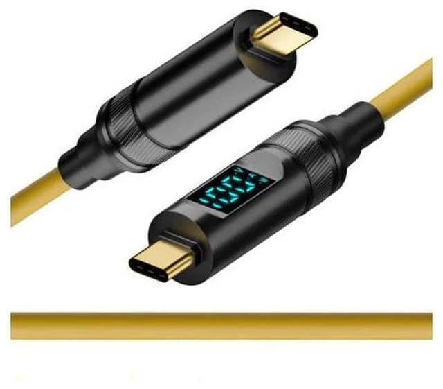 Main image of 2.0M Smart LED Display USB-C USB4 Cable 20Gbps 100W 8K for Laptop Disk Phone Type-C Male to Male Cable Power & Data