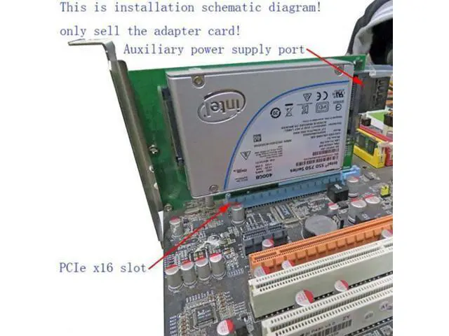 Alt view image 5 of 7 - SM PCI-E 3.0 x4 Lane to U.2 U2 Kit SFF-8639 Host Adapter for Intel Motherboard & 750 NVMe PCIe SSD