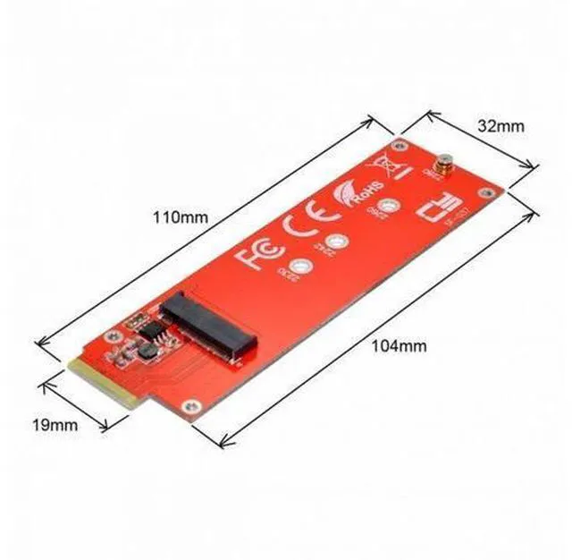 Alt view image 3 of 7 - NVMe NGFF M-key 4X Host Adapter to Ruler 1U GEN-Z EDSFF Short SSD E1.S Carrier Adapter