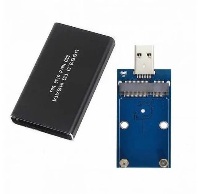 Alt view image 2 of 7 - Mini PCI-E mSATA to USB 3.0 External SSD PCBA Conveter Adapter Pen Driver Card with Case