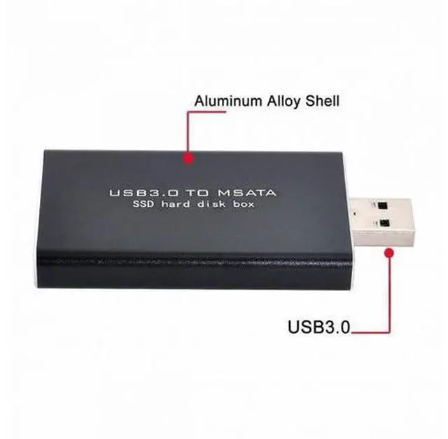 Alt view image 4 of 7 - Mini PCI-E mSATA to USB 3.0 External SSD PCBA Conveter Adapter Pen Driver Card with Case
