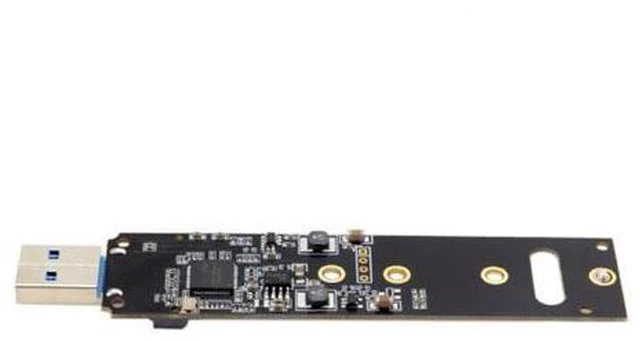Alt view image 2 of 7 - SM USB 3.0 to Nvme M-key M.2 NGFF SSD External PCBA Conveter Adapter Card Flash Disk Type