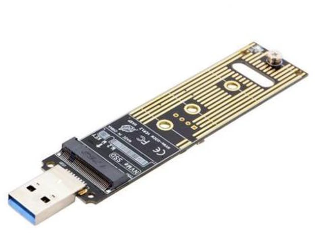 Alt view image 3 of 7 - SM USB 3.0 to Nvme M-key M.2 NGFF SSD External PCBA Conveter Adapter Card Flash Disk Type