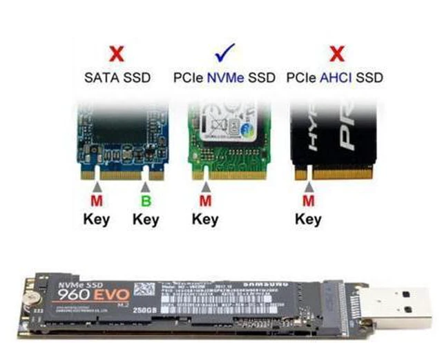 Alt view image 5 of 7 - SM USB 3.0 to Nvme M-key M.2 NGFF SSD External PCBA Conveter Adapter Card Flash Disk Type