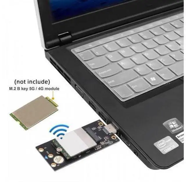 Alt view image 5 of 7 - NGFF M.2 Key-B WWAN to USB 3.0 Adapter Riser Card w SIM Slot For 3G/4G/5G LTE Wireless Module Modem Card
