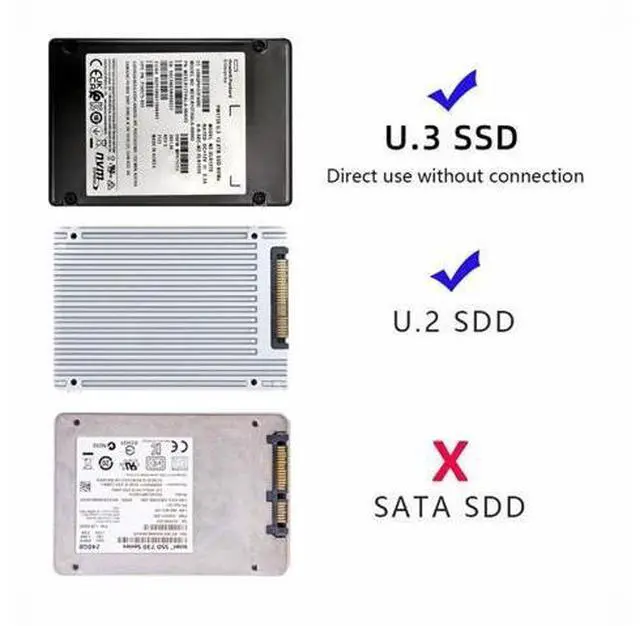 Alt view image 4 of 7 - PCI-E 4.0 x1 Lane PCI Express Host to U.3 U3 Kit SFF-8639 SSD Adapter for Motherboard Compatible with PM1735 NVMe PCIe SSD