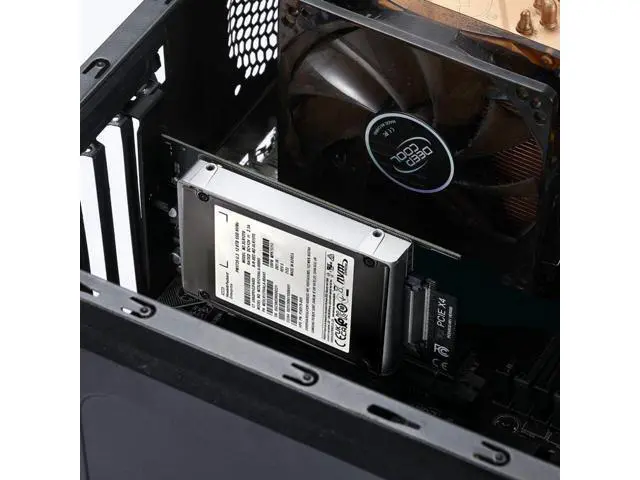 Alt view image 6 of 7 - PCI-E 4.0 x4 Lane PCI Express Host to U.3 U3 Kit SFF-8639 SSD Adapter for Motherboard Compatible with PM1735 NVMe PCIe SSD