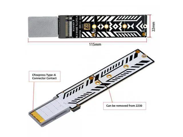Alt view image 7 of 7 - CFexpress Type-A to NVME 2230 2240 2260 2280 Memory Card Kit Case CFE CFA NGFF M-key Adapter for Camera 8K RAW PCIe Expansion