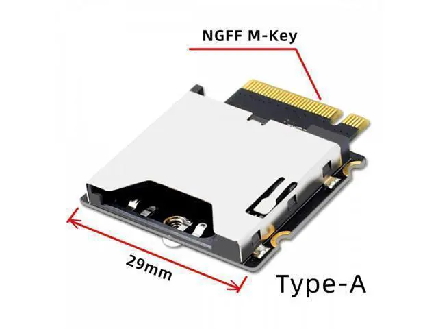 Alt view image 3 of 6 - NGFF M.2 NVMe Host to CFExpress CFA Extension Adapter M2 M-key for CFE Type-A Support Camera Memory Card